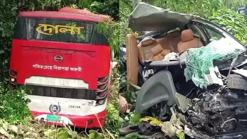 গোপালগঞ্জে বাস-প্রাইভেটকার সংঘর্ষে নিহত ২, আহত অন্তত ২০
