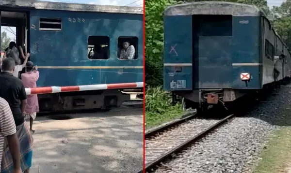 যাত্রীবাহী বগি ফেলে এক কিলোমিটার চলে গেল ট্রেনের ইঞ্জিন, মহাসড়কে তীব্র যানজট